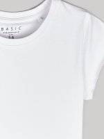 Bawełniana koszulka basic z niewykończonym brzegiem