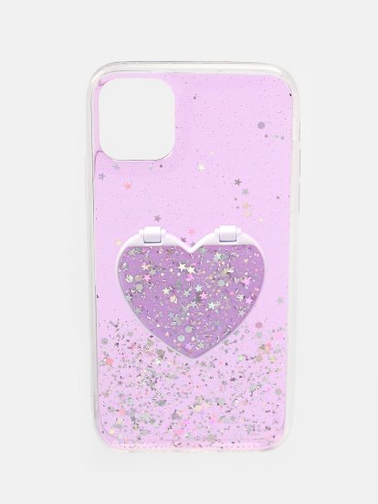 Phone case iPhone 11/12/13/14 with heart mirror