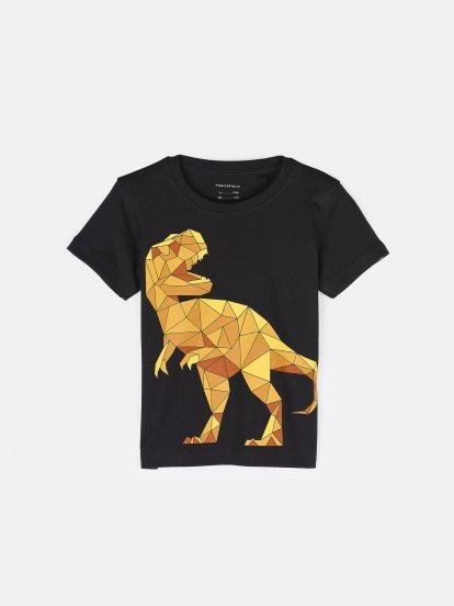 Bawełniana koszulka z nadrukiem dinozaura