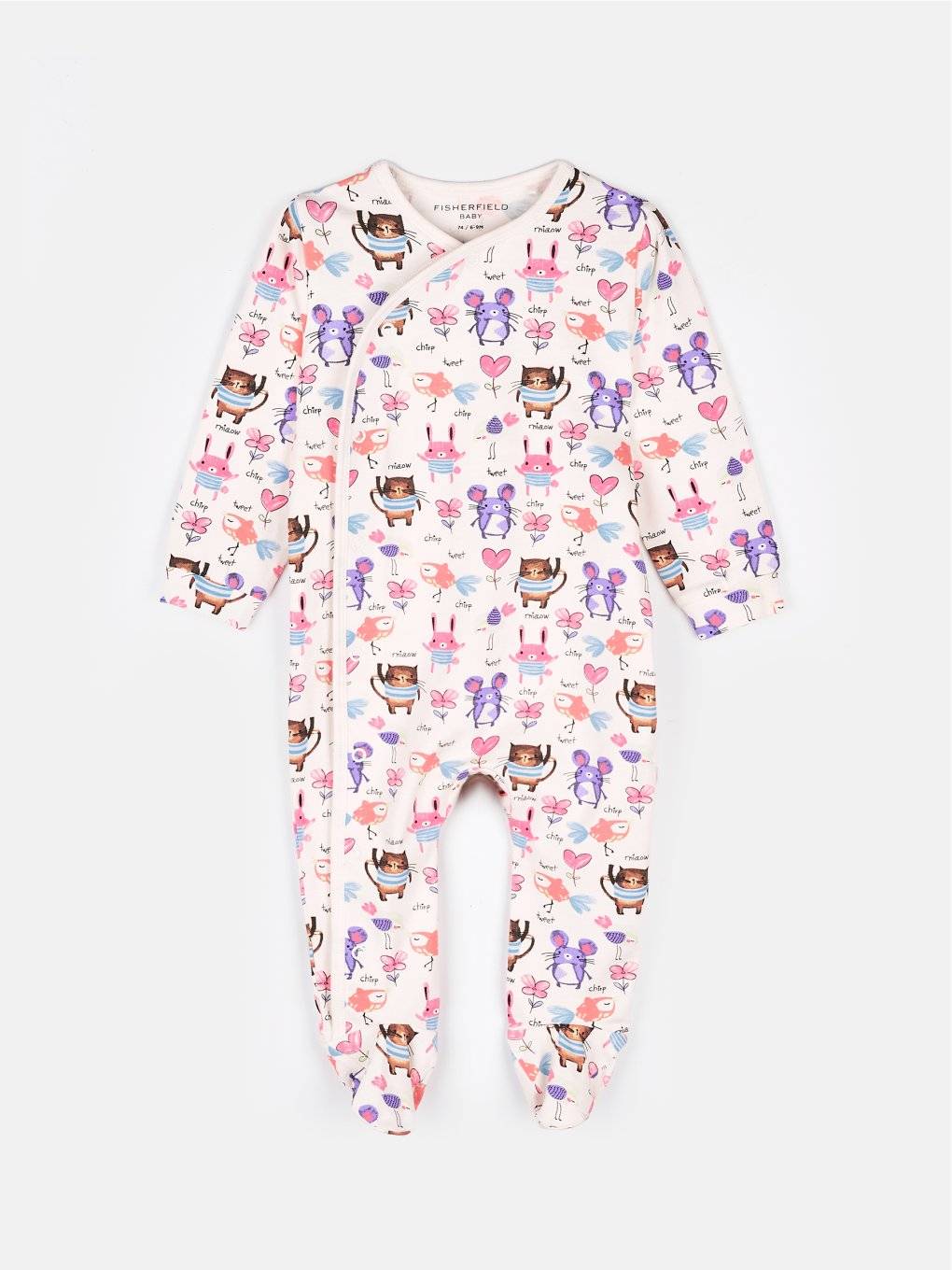 Bavlnené pyžamo pre bábätká s potlačou