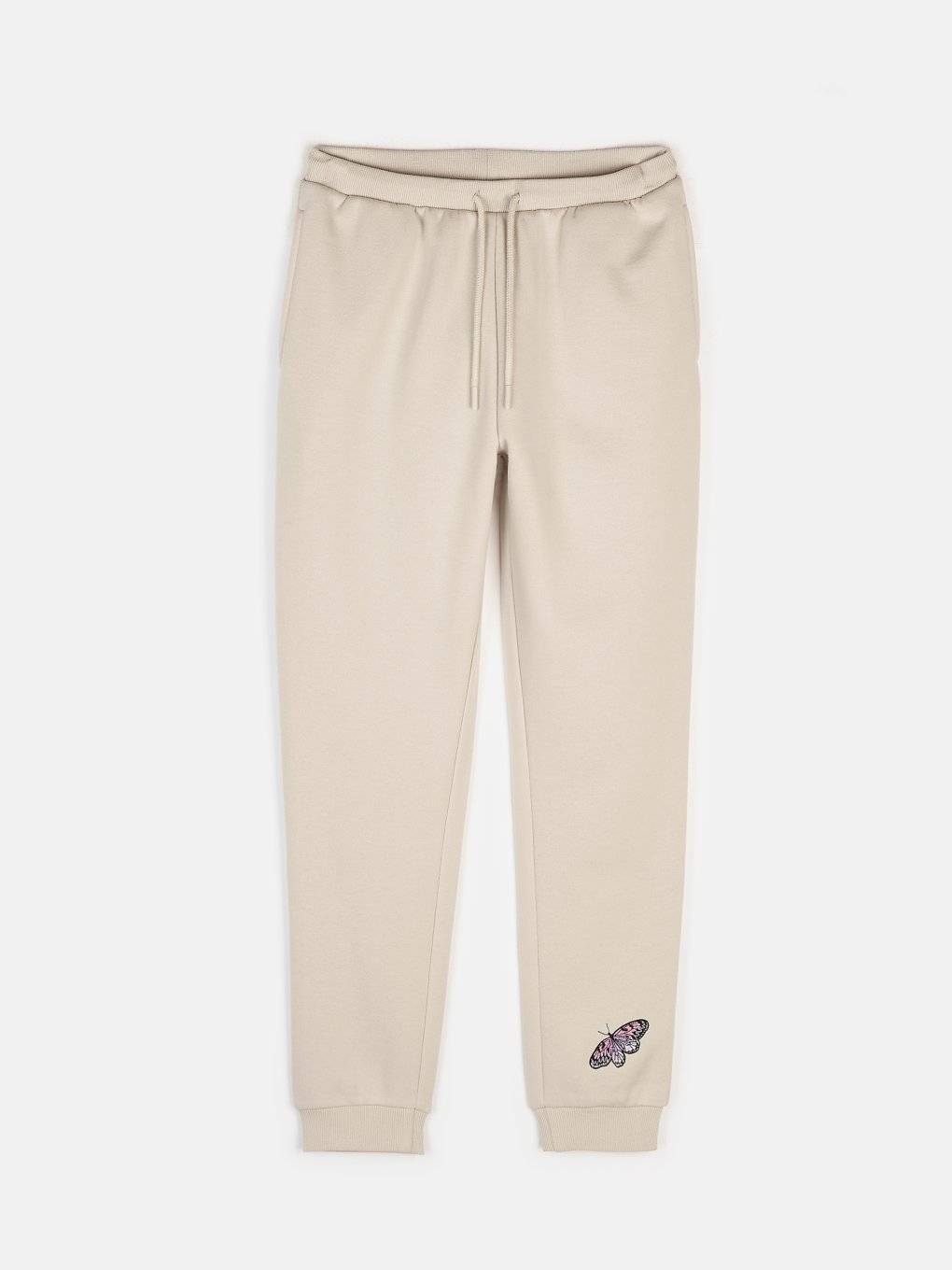 Sweatpants with butterfly embro