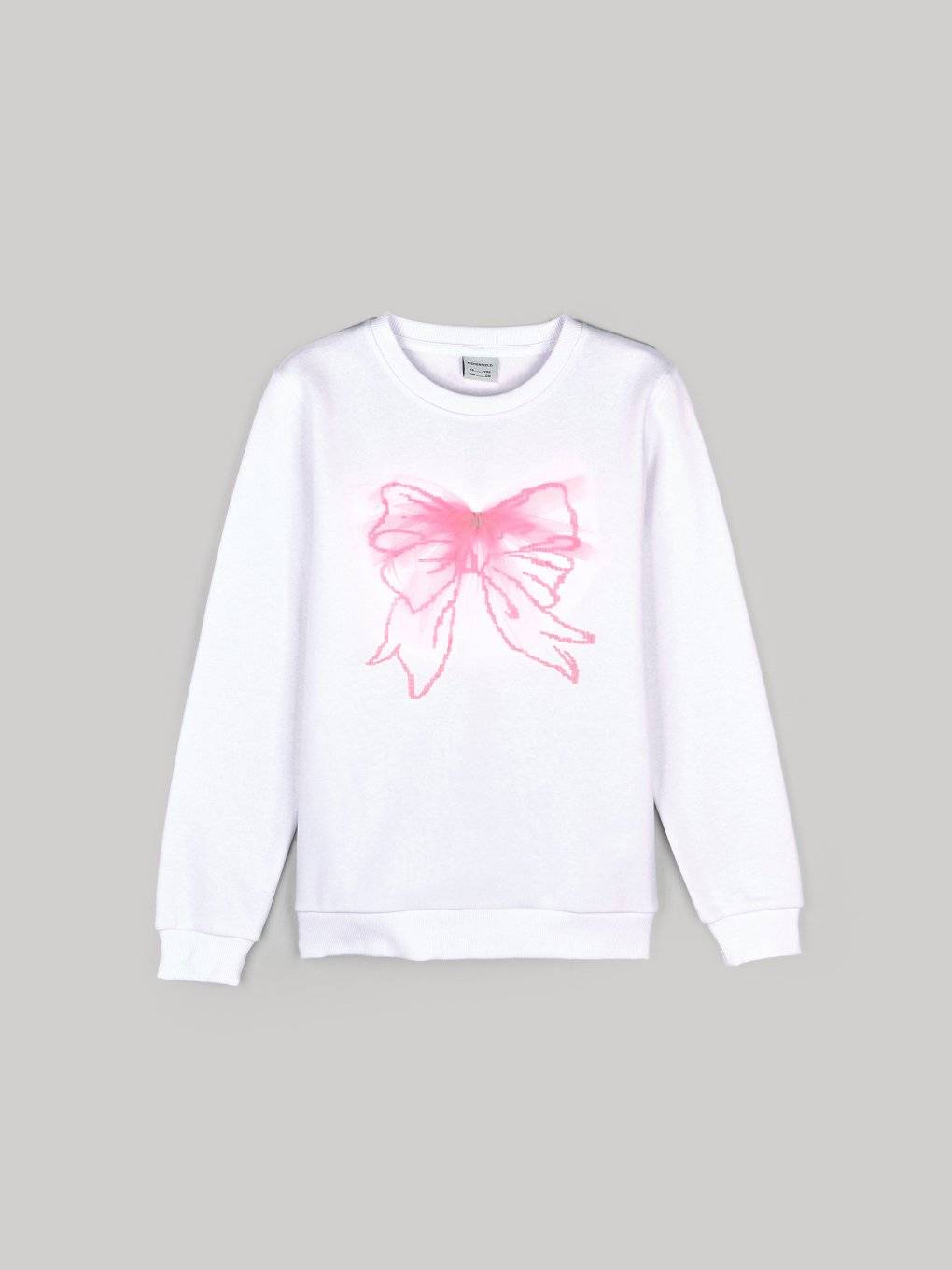 Sweatshirt with tulle bow