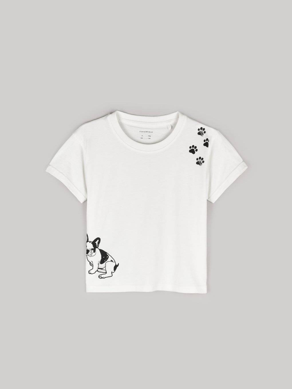 Cotton crop t-shirt with print