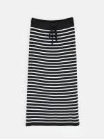 Midi skirt with stripes