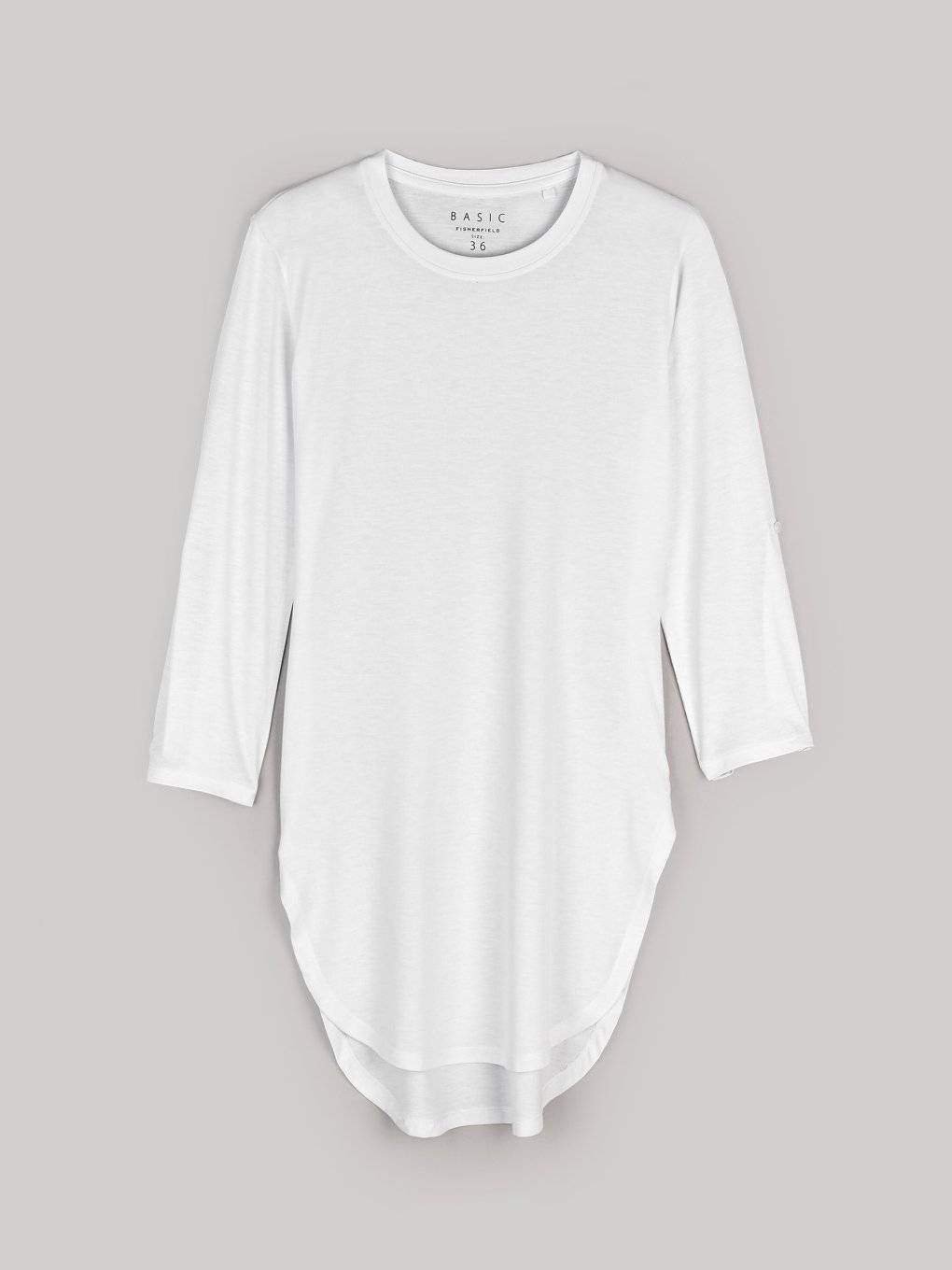 Basic longline 3/4 sleeve t-shirt