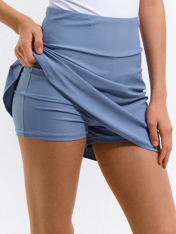 Sports mini skirt with shorts