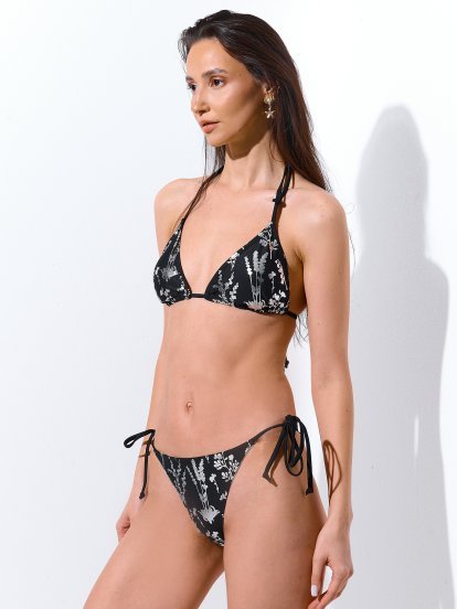 Bikini bottom with foil print
