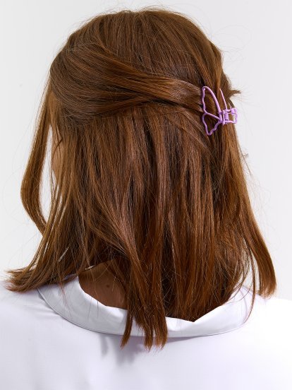 Set of butterfly shaped hair clips