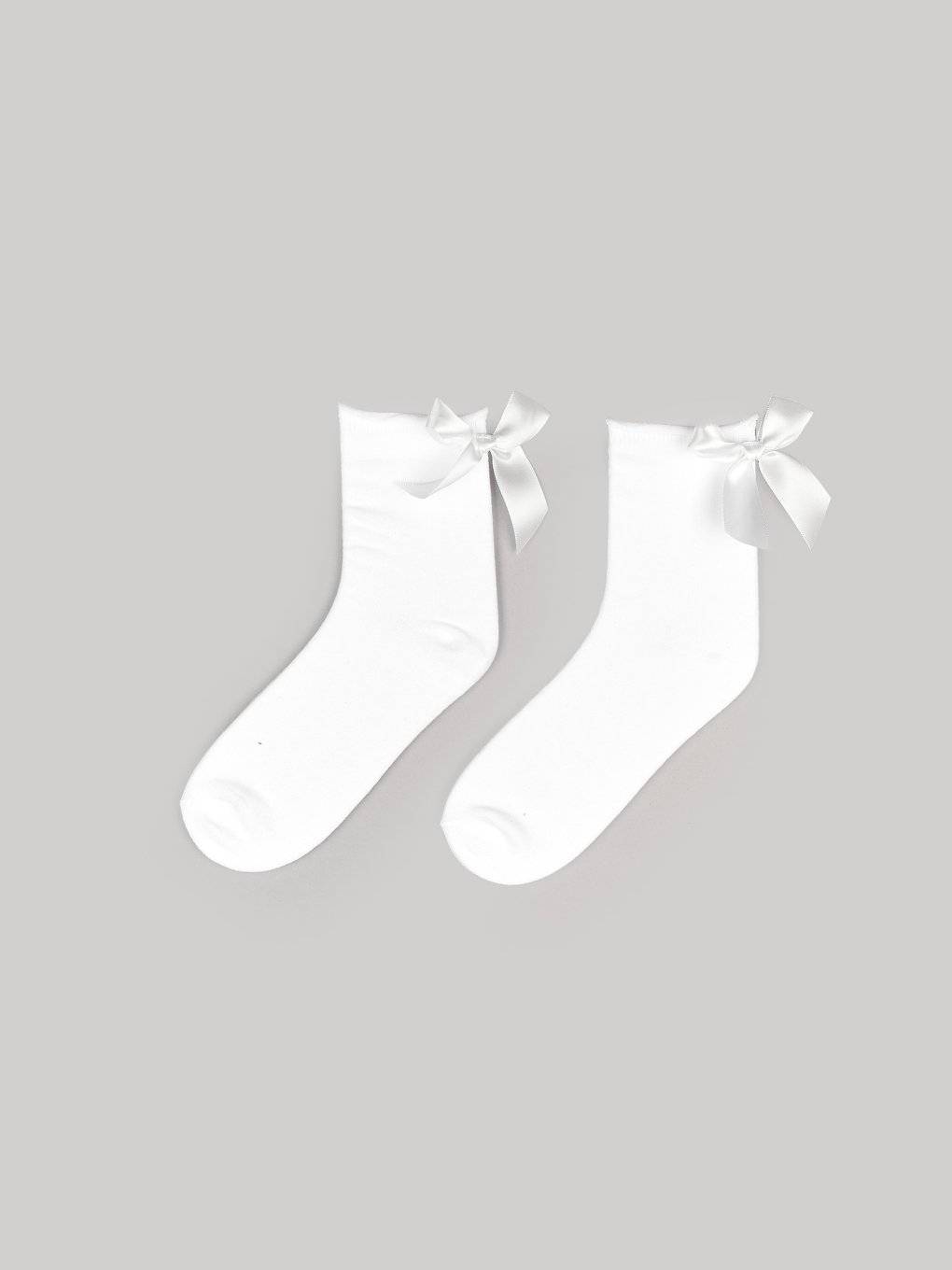 Дамски чорапи до глезена с панделка