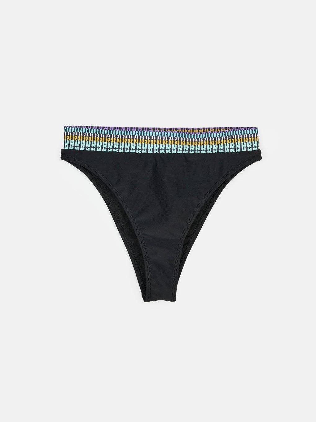 Bikini bottom with decorative waistband