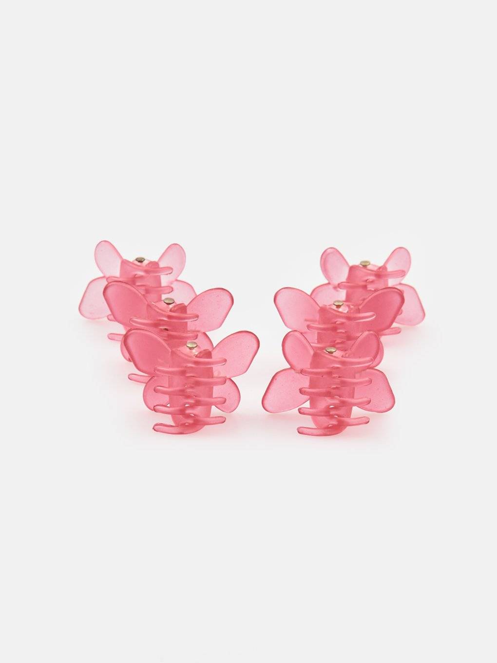 Set of 6 hairclips in butterfly shape