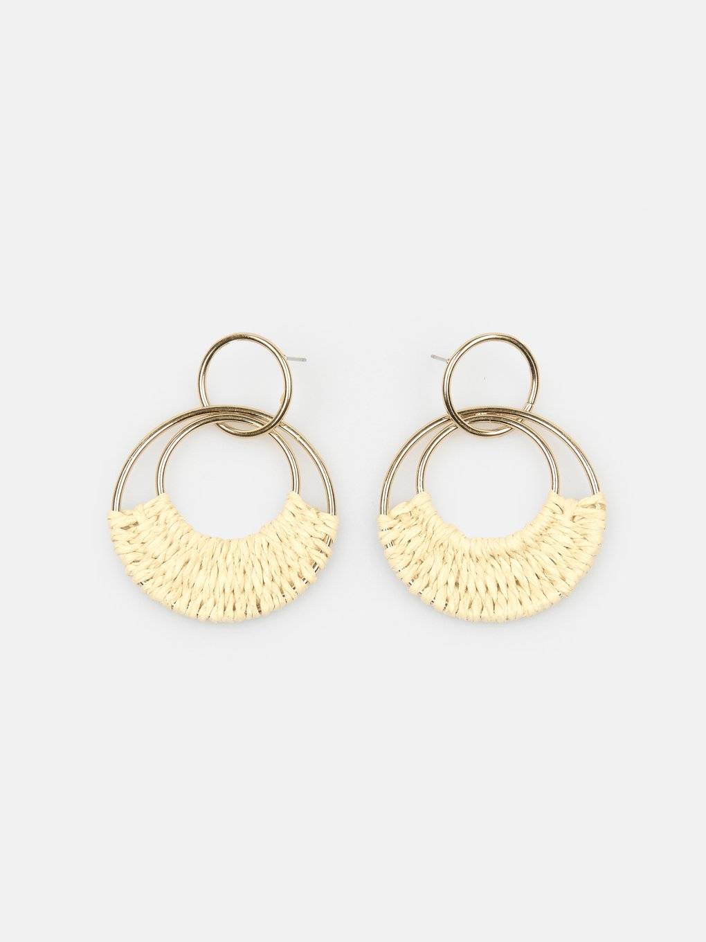 Embellished hoop earrings