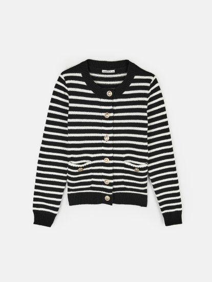 Striped sweater with buttons