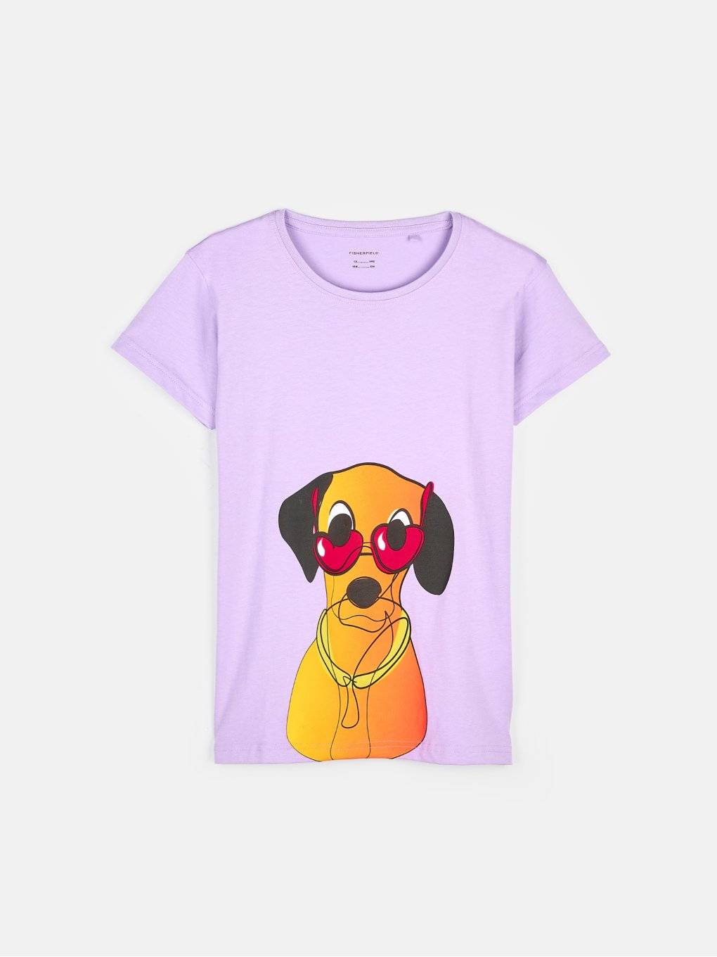 Памучна тениска с принт куче