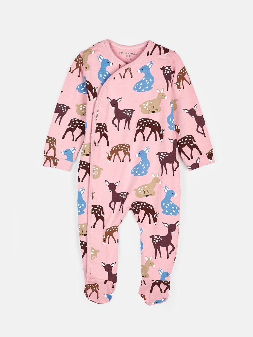 Bombažna pižama za dojenčke s potiskom