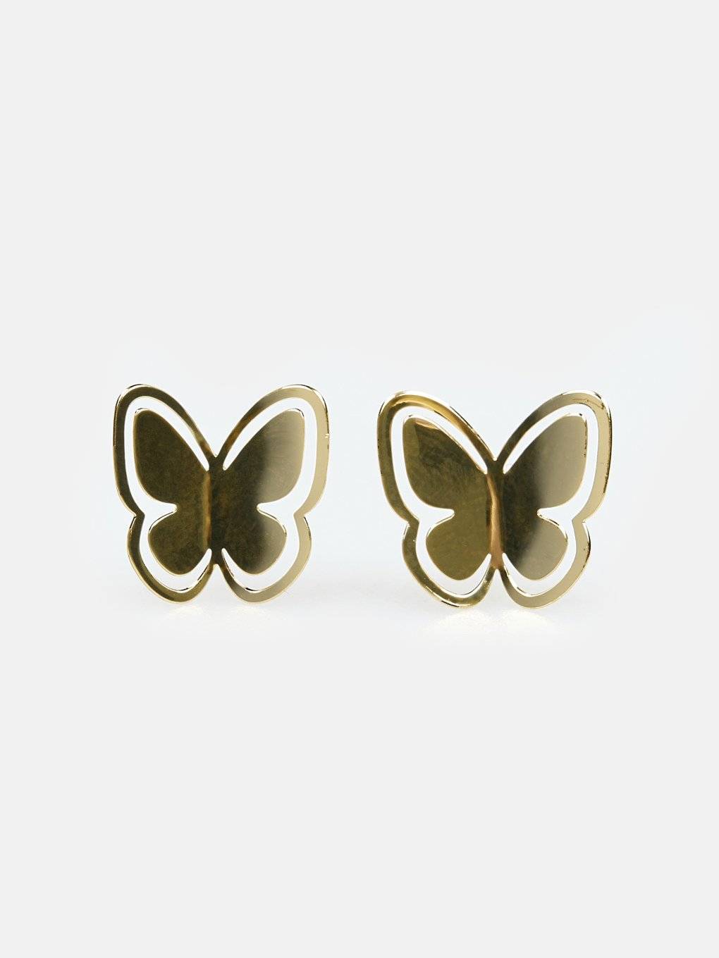 Basic earrings in butterfly shape