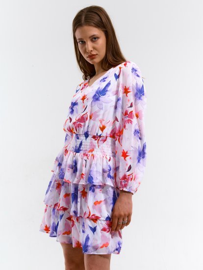 Ladies dress with floral print