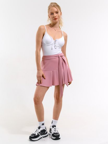 Mini skirt with shorts