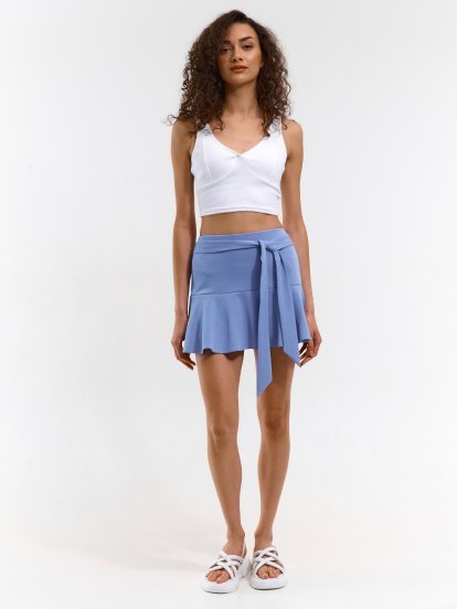 Mini skirt with shorts