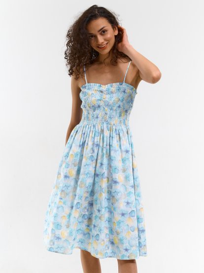 Ladies dress with floral print