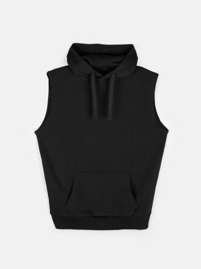 Hoodie without sleeves