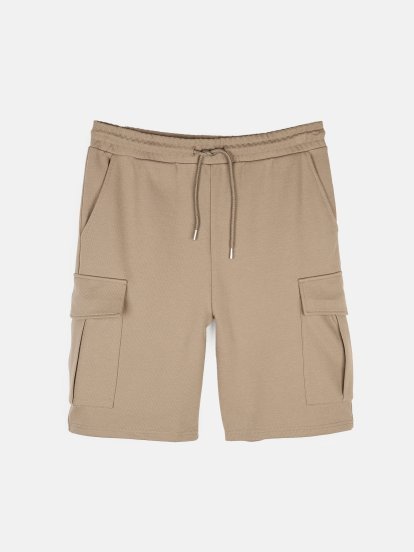 Cargo knitted shorts