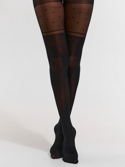 Over the knee effect tights 40 DEN
