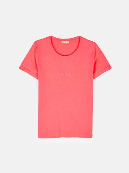 Neonowa koszulka z haftem