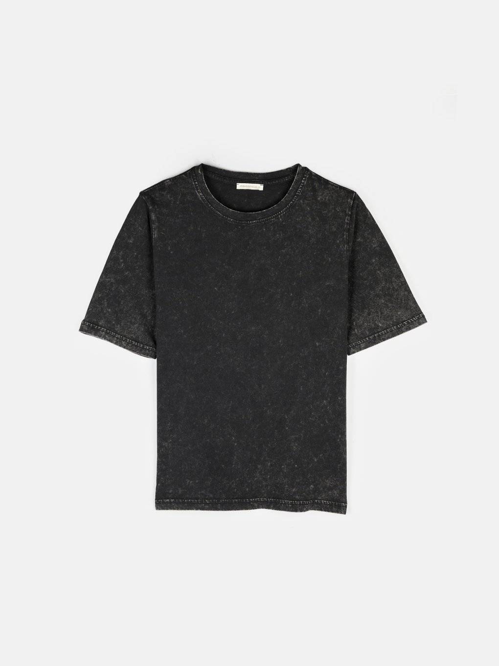 Washed out effect cotton t-shirt