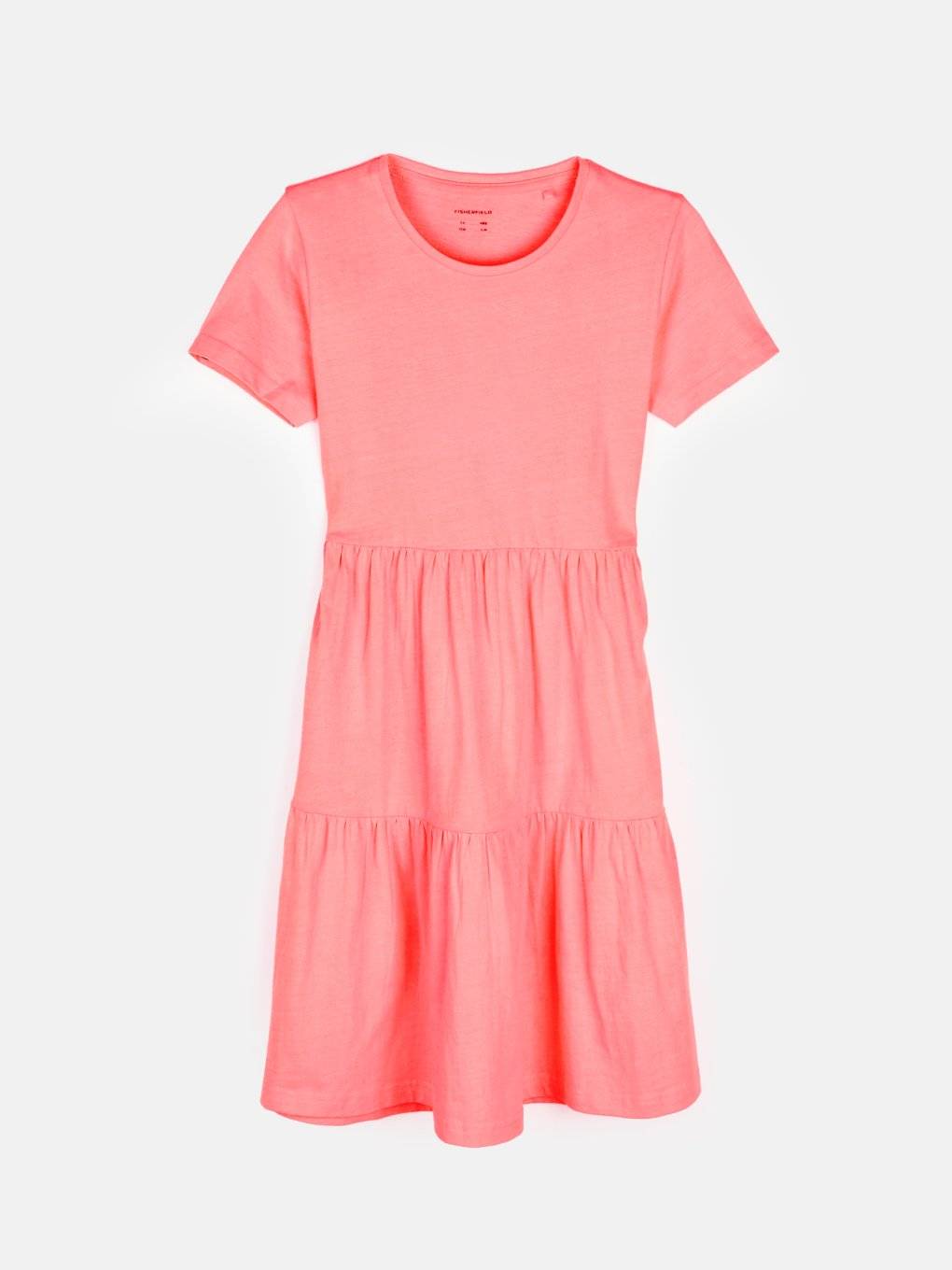 Cotton dress with ruffles