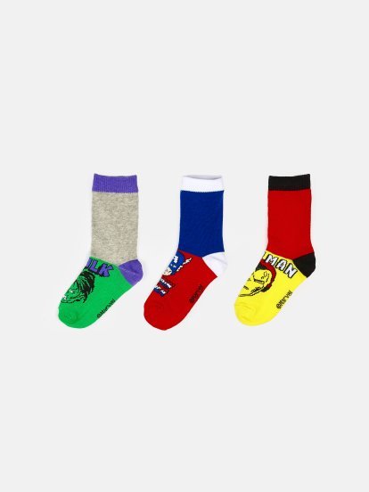Комплект от 3 чифта чорапи Отмъстителите