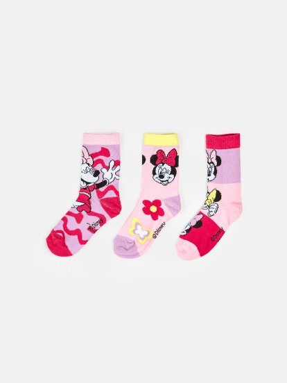 Set aus 3 Minnie Mouse Socken