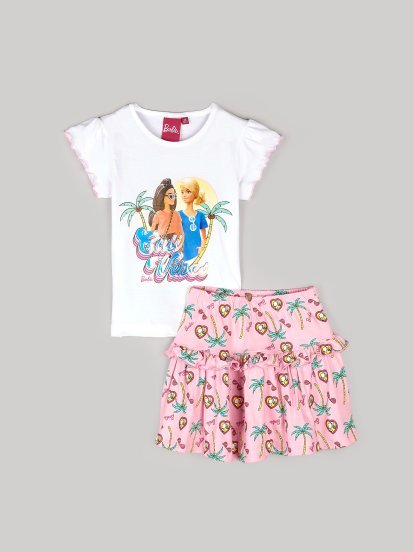 Комплект тениска и пола Барби