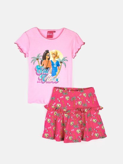 Комплект тениска и пола Барби