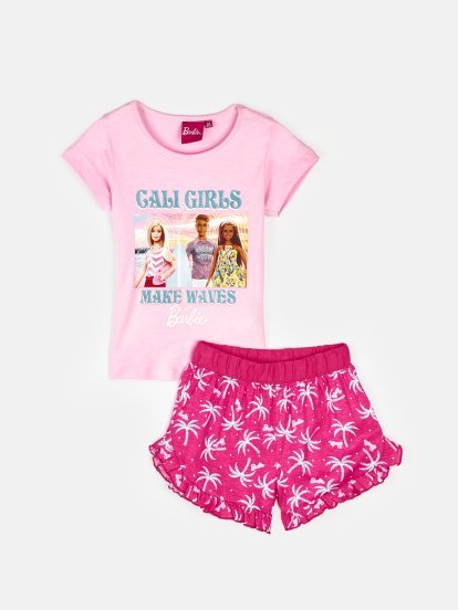 Комплект тениска и шорти Барби