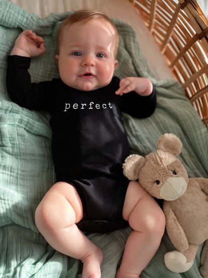 Cotton baby bodysuit with print