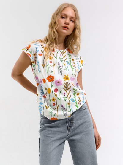 Cotton top with print