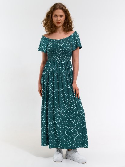 Ladies maxi printed dress