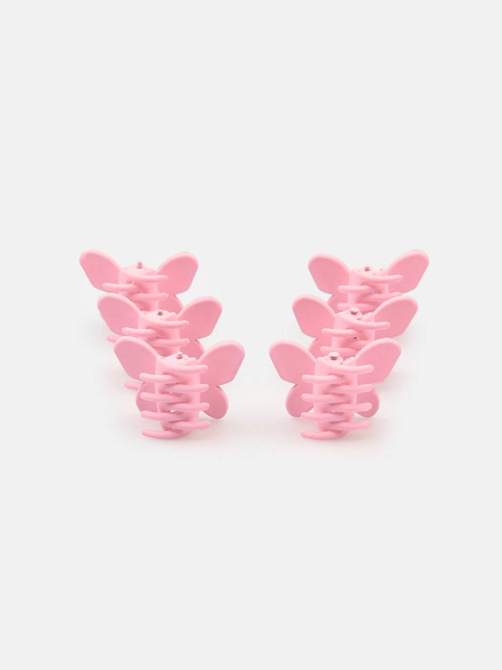 Set of 6 hairclips in butterfly design