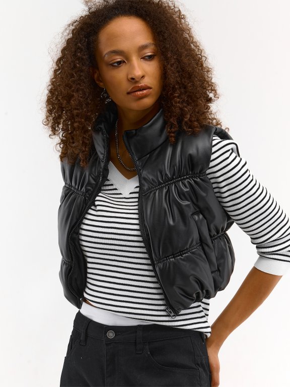 Faux shops Leather Vest