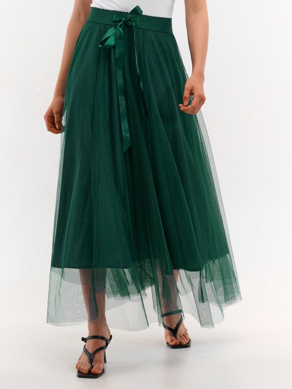 Plus size tulle maxi skirt best sale