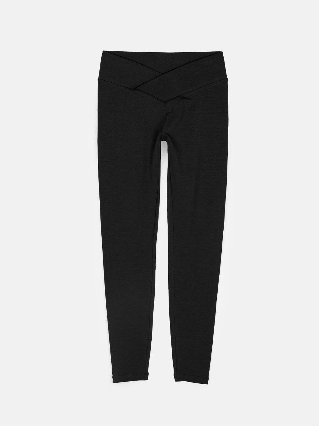 Cotton leggings with v-waistband