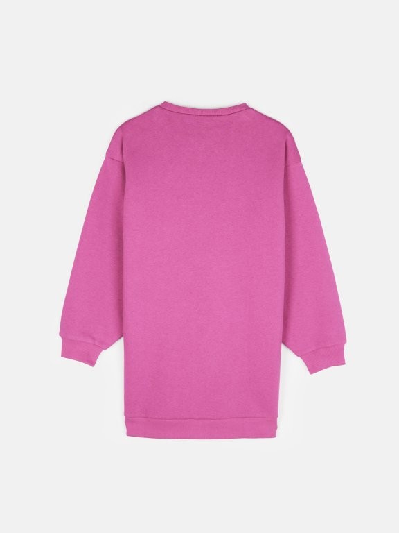 Sweatshirt dress with tulle detail | GATE Sweatshirt dress with tulle detail | GATE