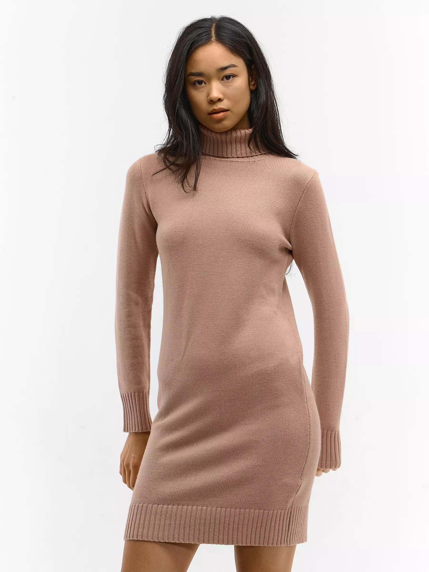 ladies roll neck dress Adrianna Papell Roll Neck Sheath Dress with V-Back