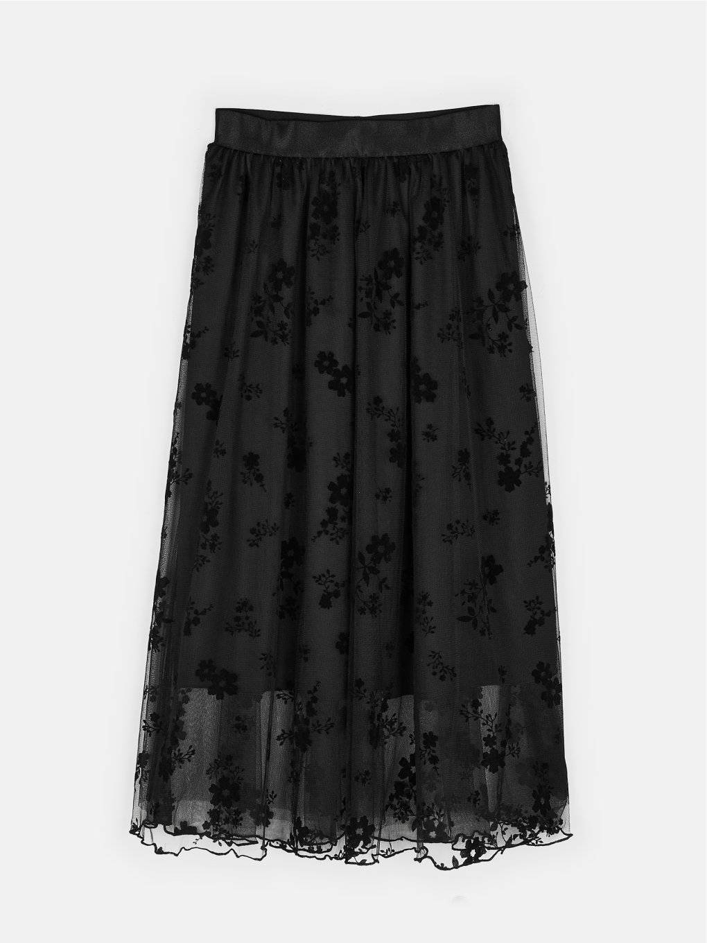 Tulle midi skirt