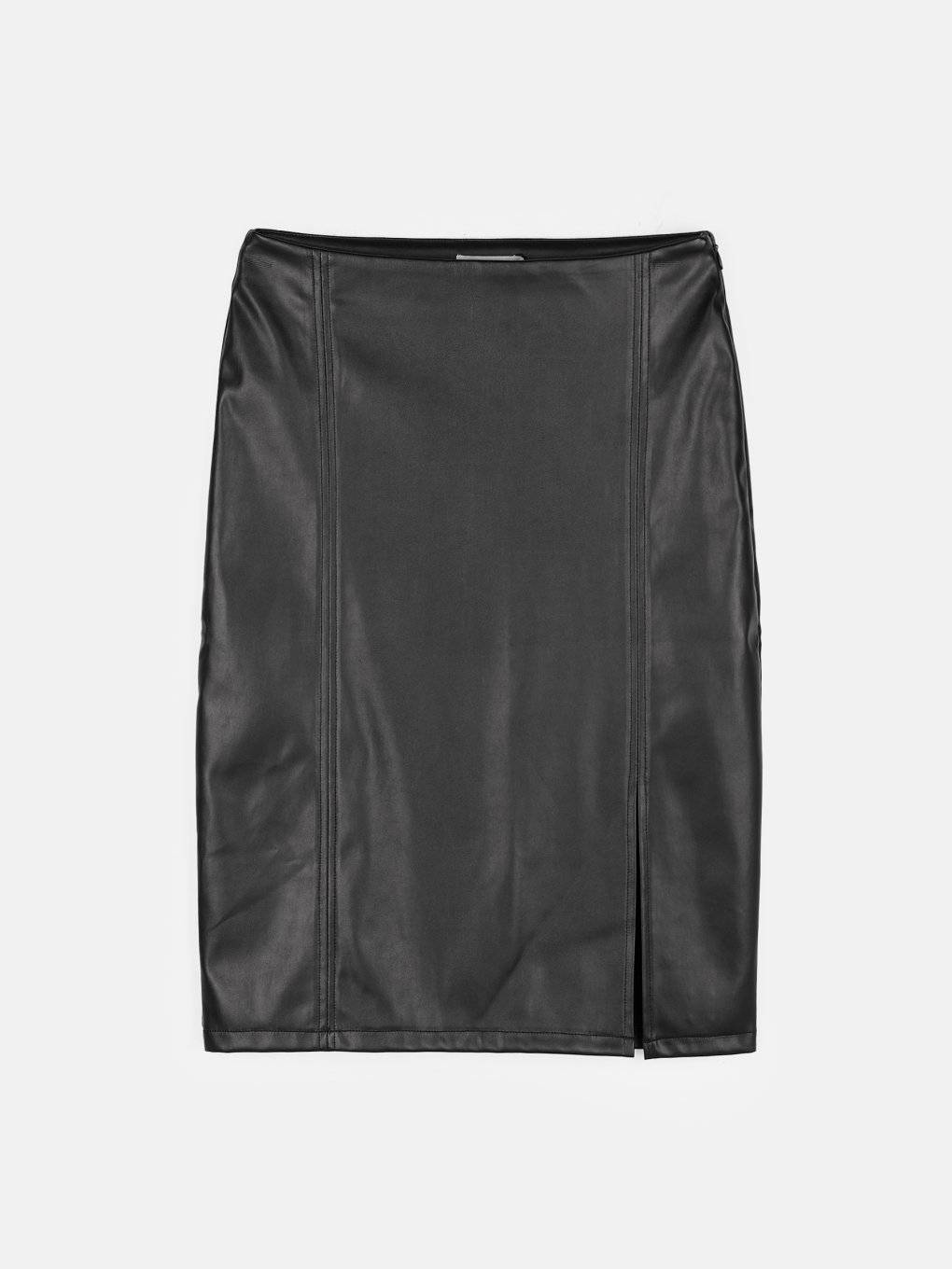 Faux leather skirt