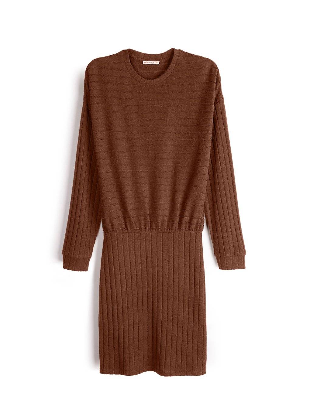 Ladies knitted ribbed dress