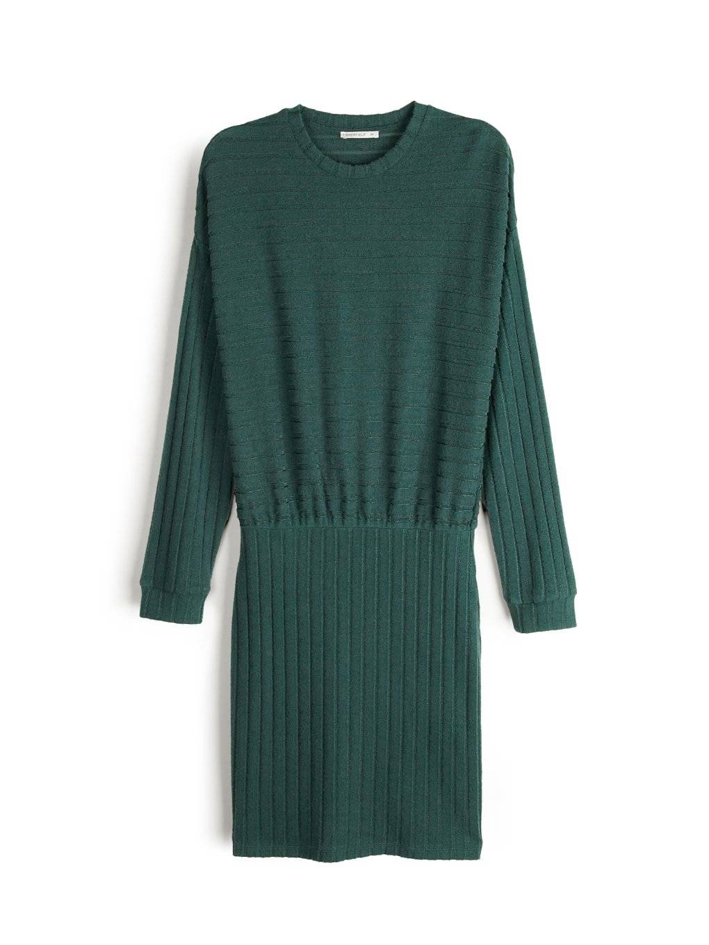 Ladies knitted ribbed dress