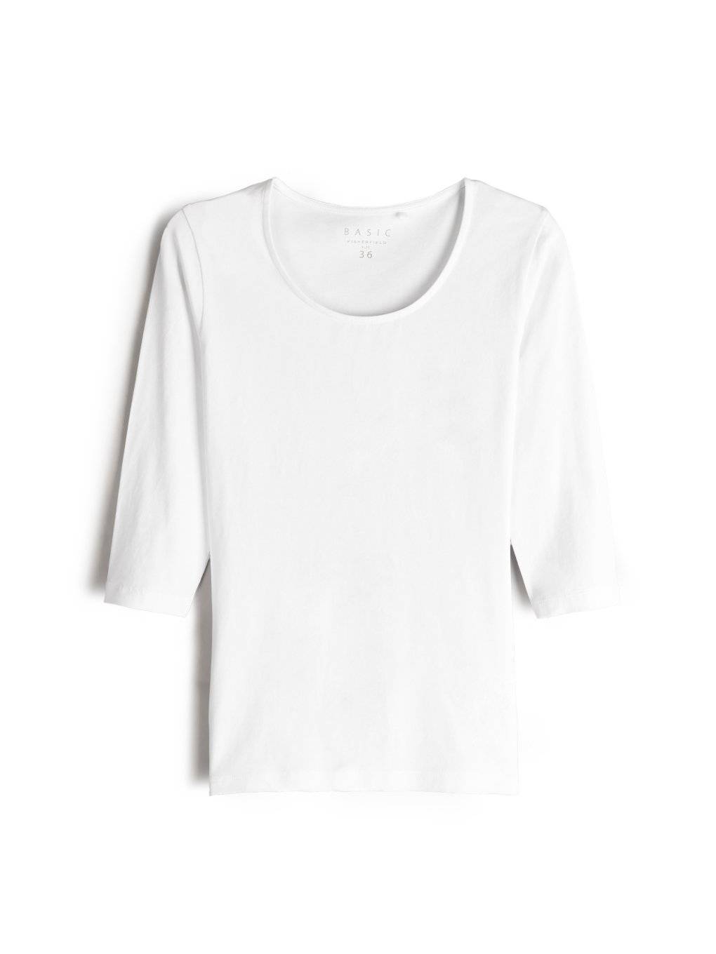 Basic stretchy t-shirt with 3/4 sleeve