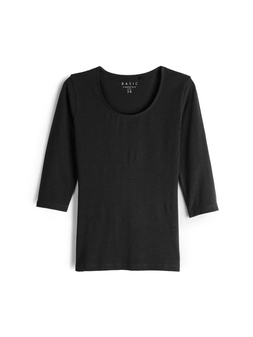 Basic stretchy t-shirt with 3/4 sleeve